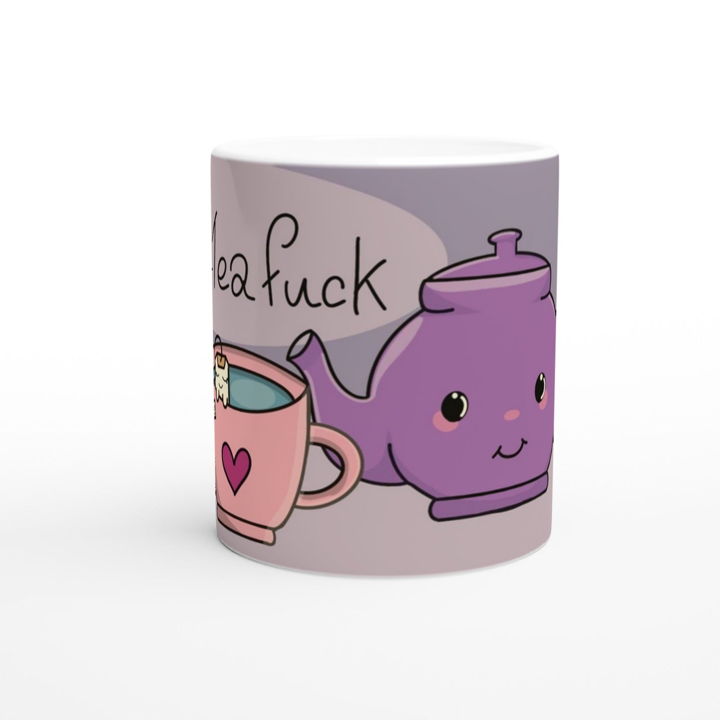 Fucki - tea fuck White 11oz Ceramic Mug - Art by immyt