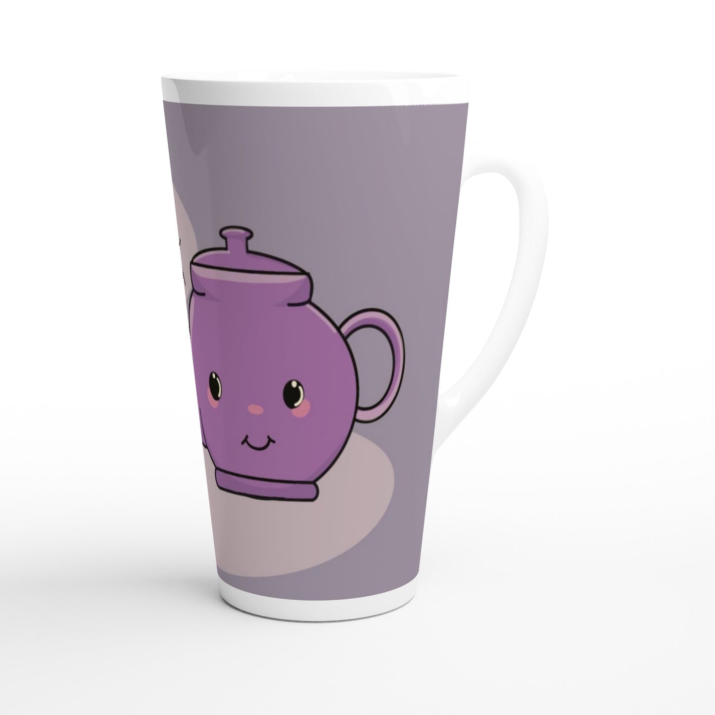 Fucki - tea fuck White Latte 17oz Ceramic Mug - Art by immyt
