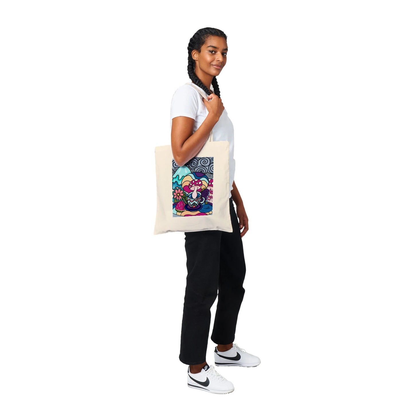 Mushroom in a teacup Tote Bag - Art by immyt