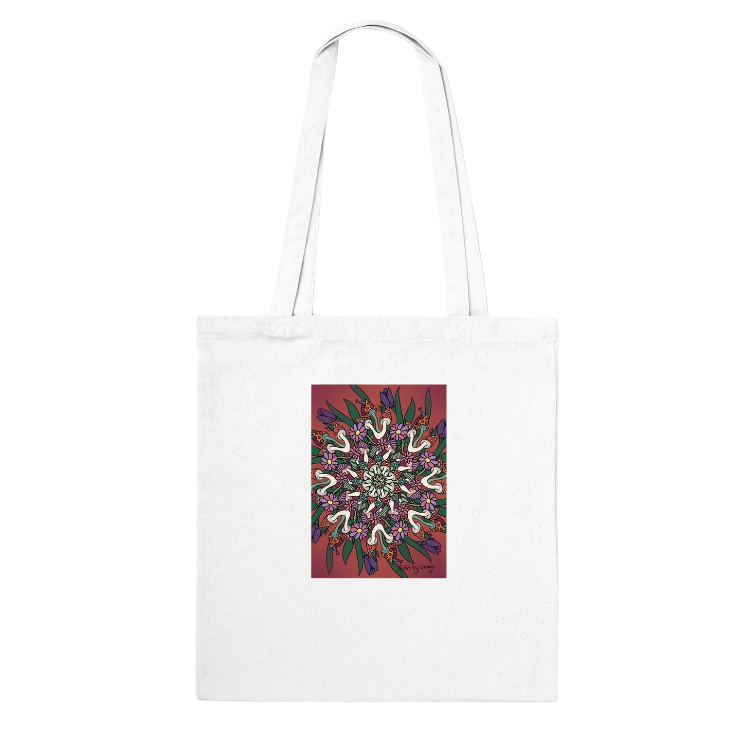 Mushroom mandala Tote Bag - Art by immyt
