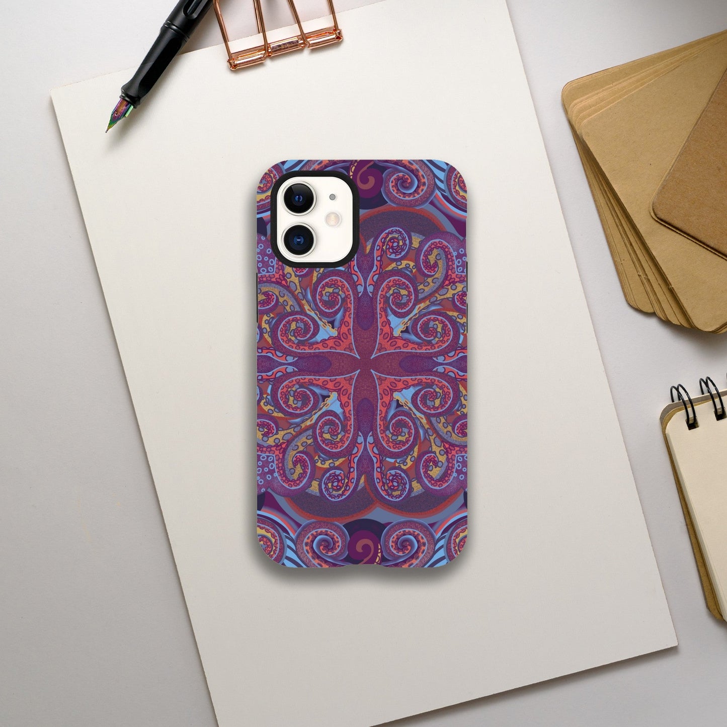 Purple Tentacles phone case - Art by immyt