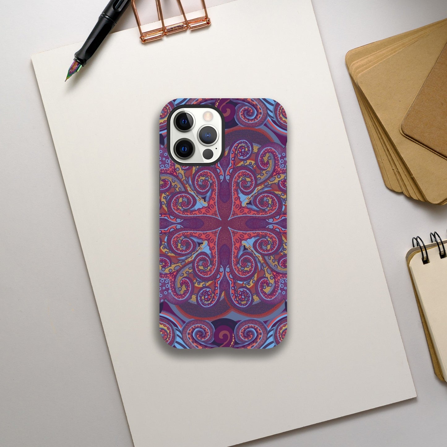 Purple Tentacles phone case - Art by immyt