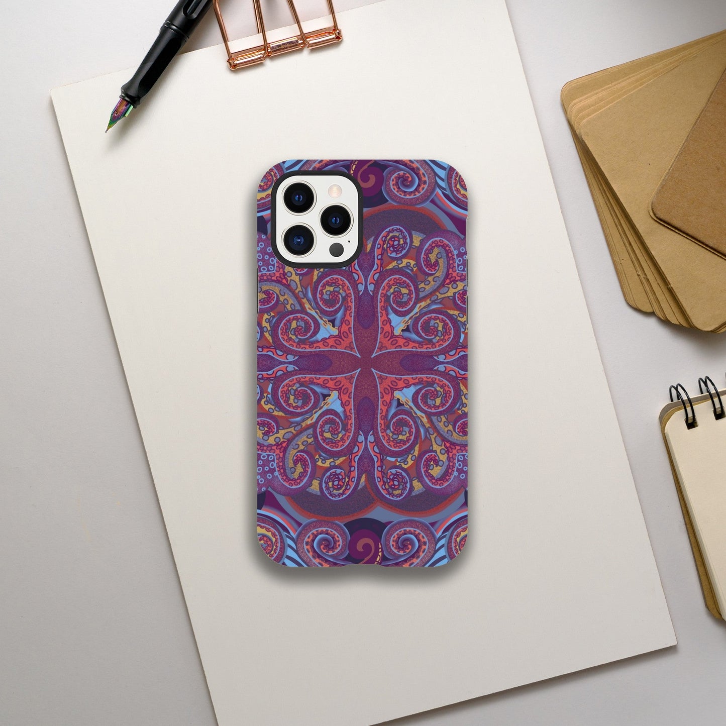 Purple Tentacles phone case - Art by immyt