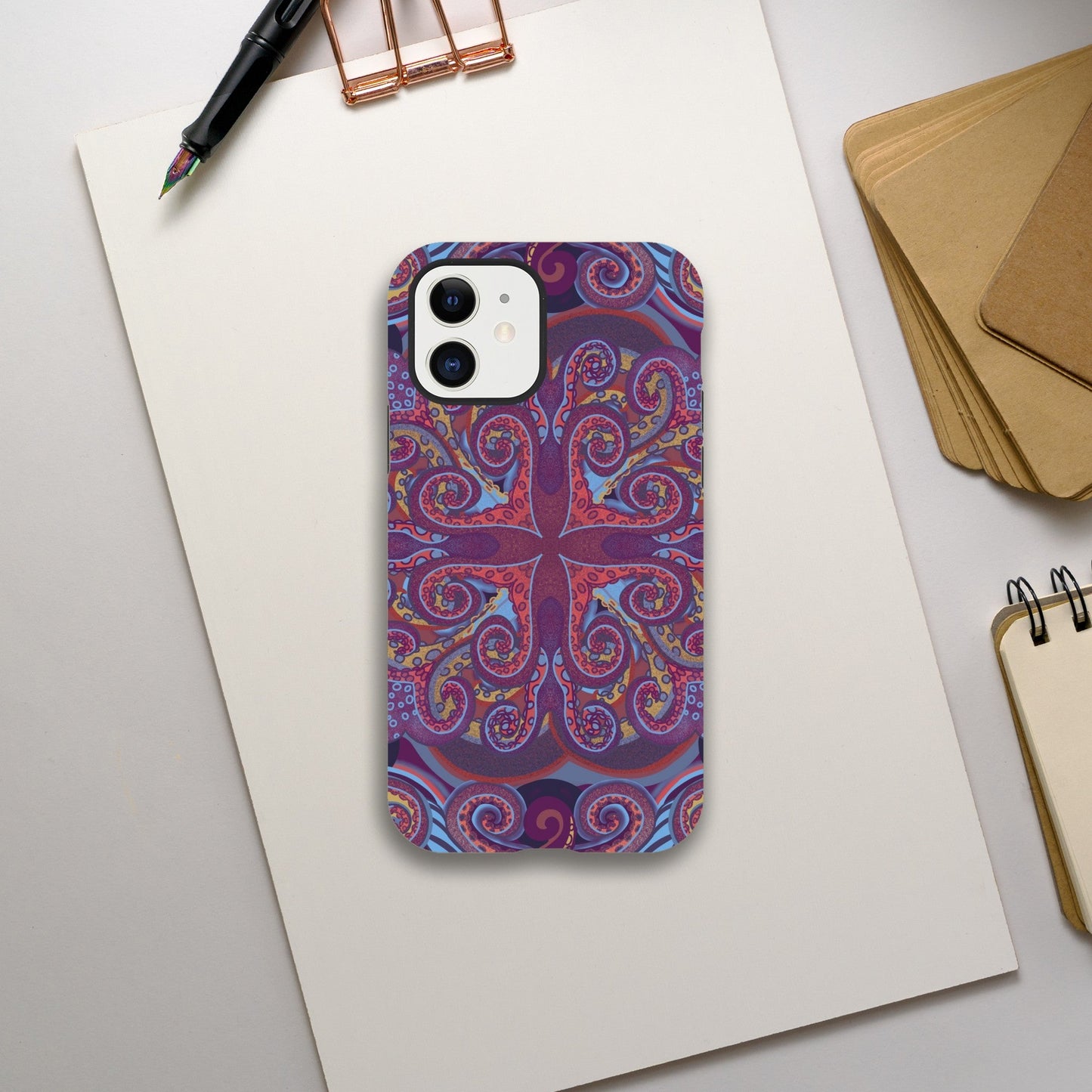 Purple Tentacles phone case - Art by immyt