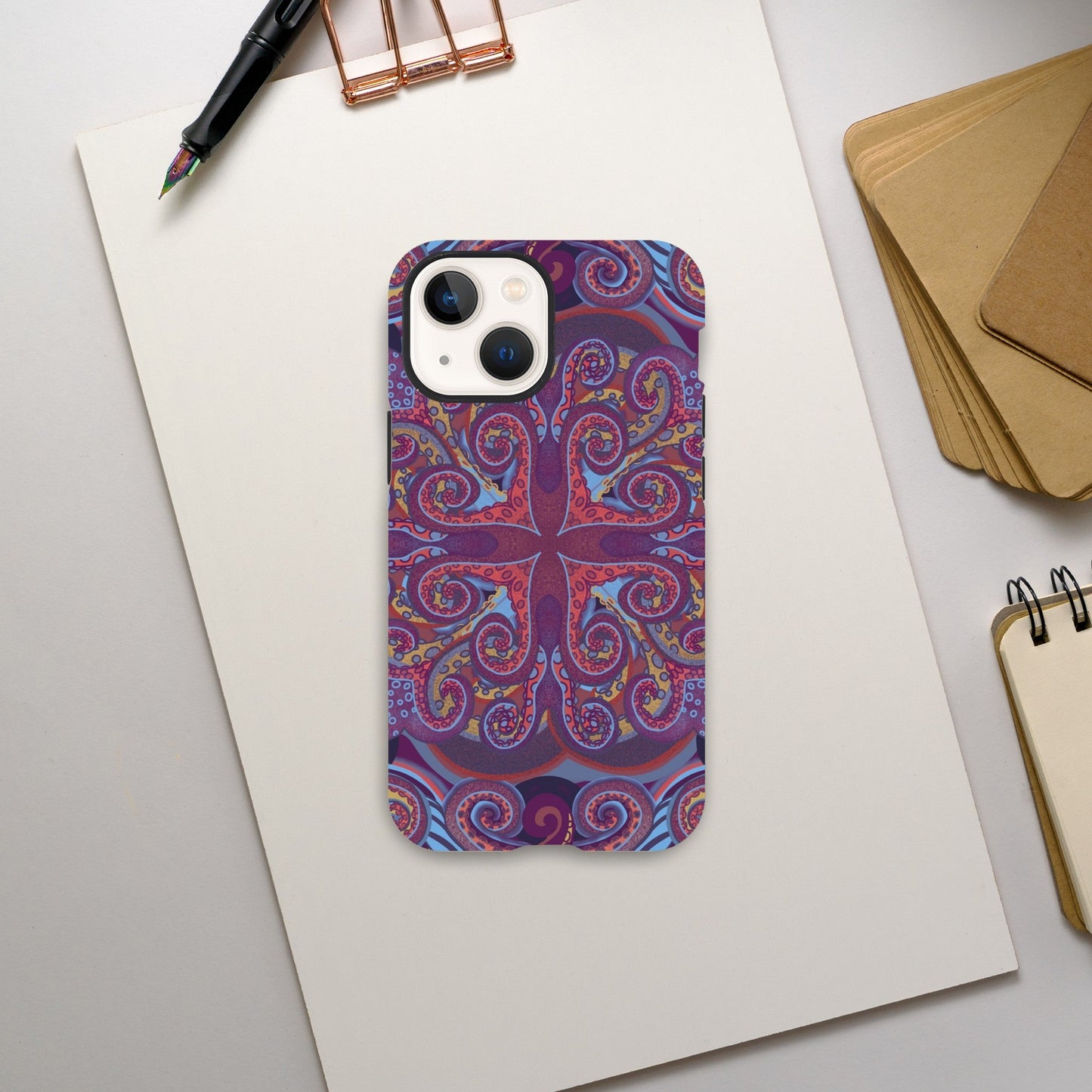Purple Tentacles phone case - Art by immyt