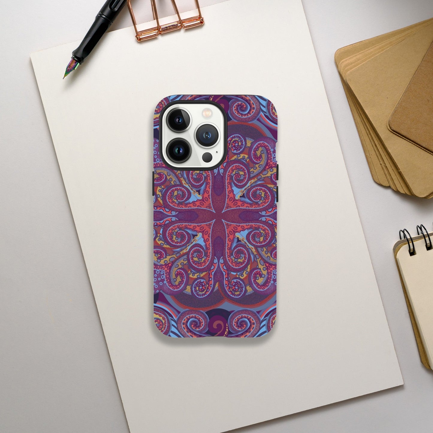 Purple Tentacles phone case - Art by immyt