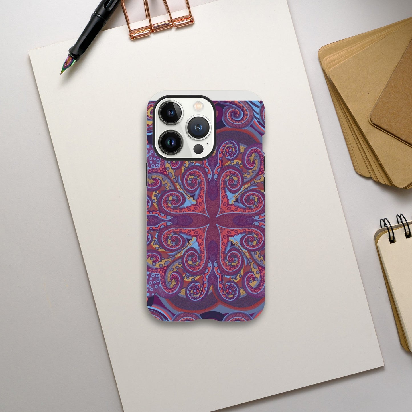 Purple Tentacles phone case - Art by immyt