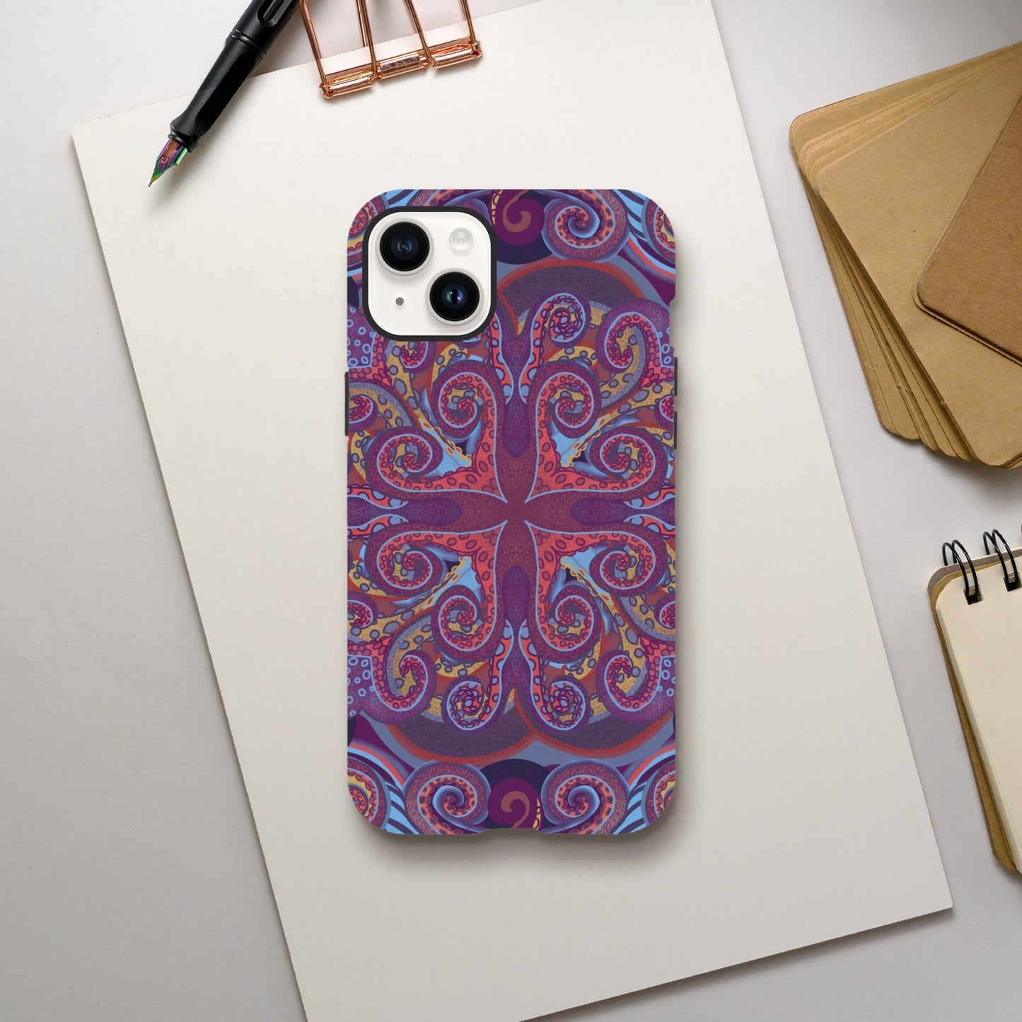 Purple Tentacles phone case - Art by immyt