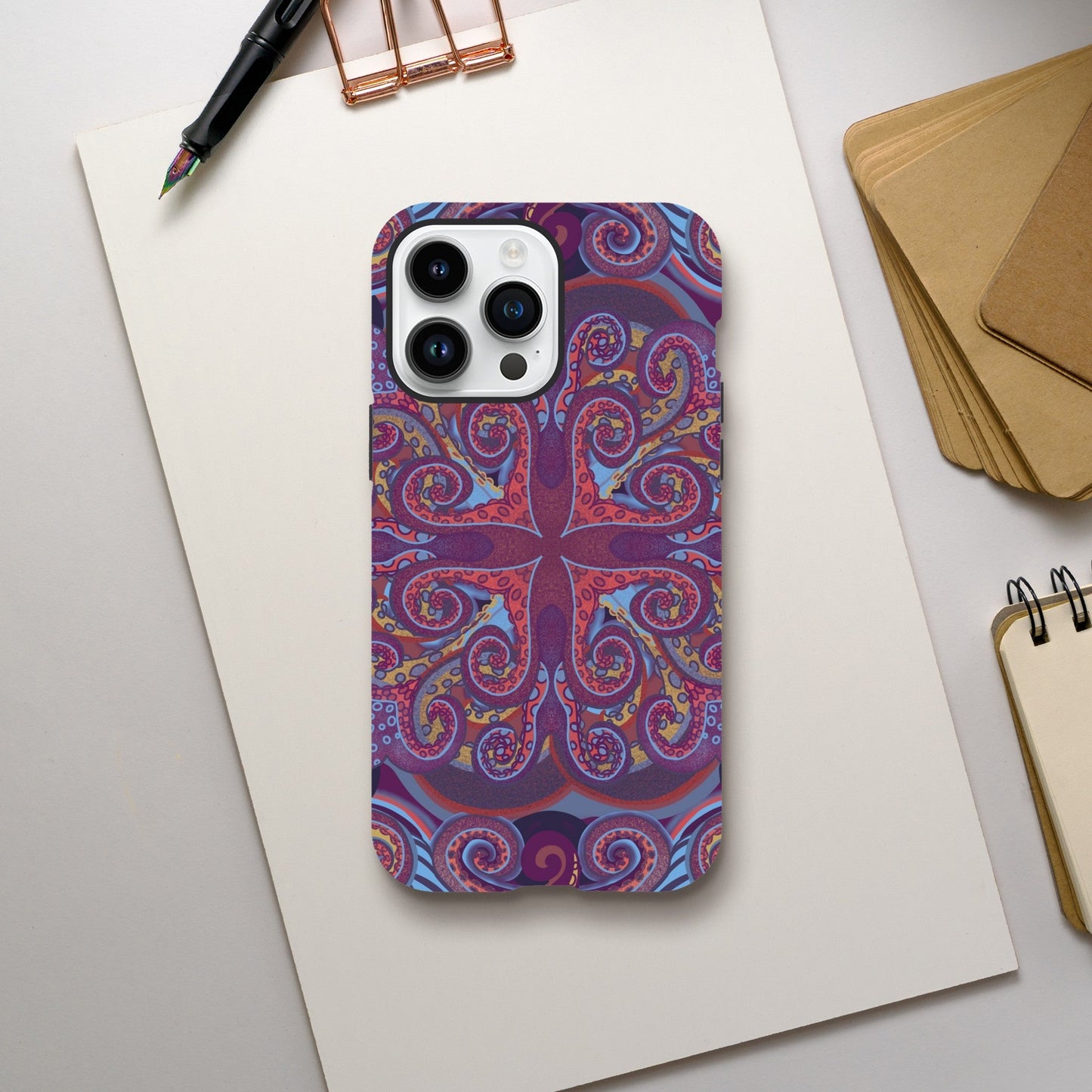 Purple Tentacles phone case - Art by immyt