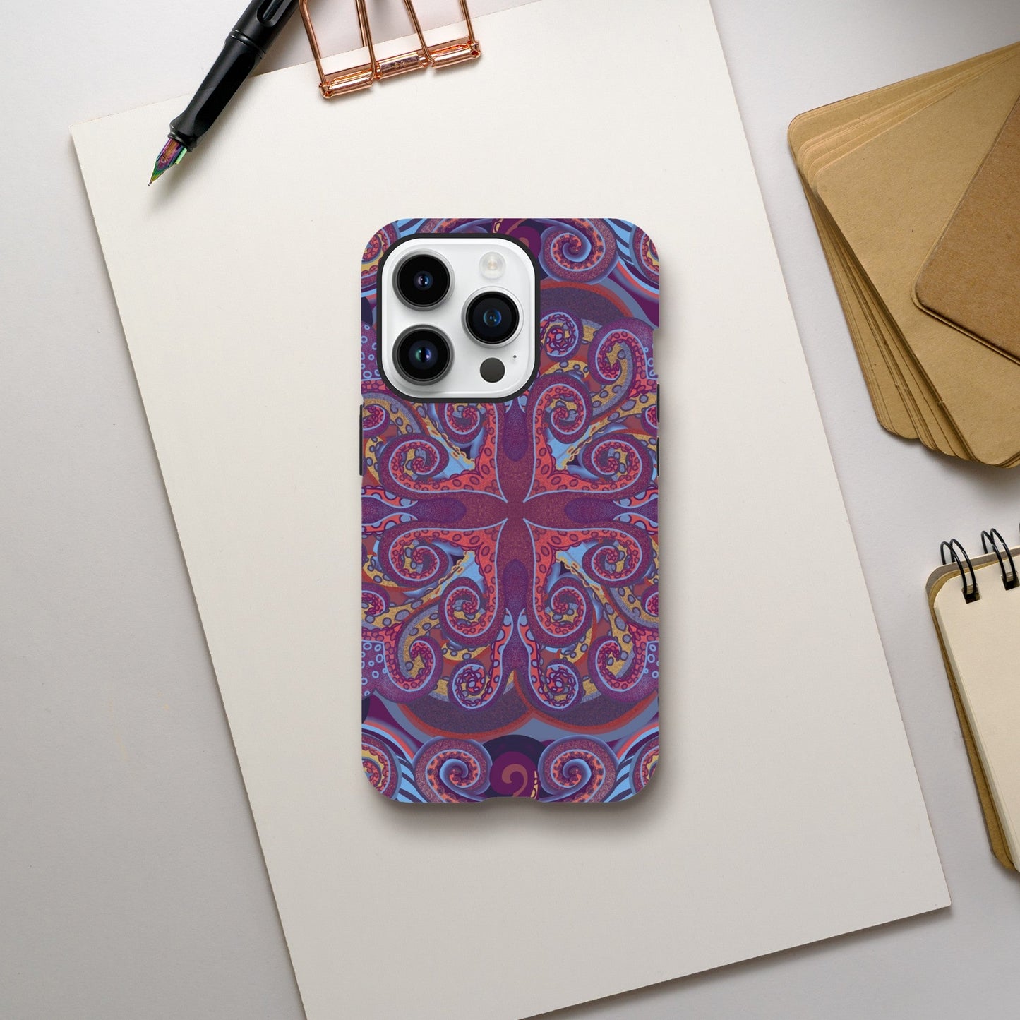 Purple Tentacles phone case - Art by immyt