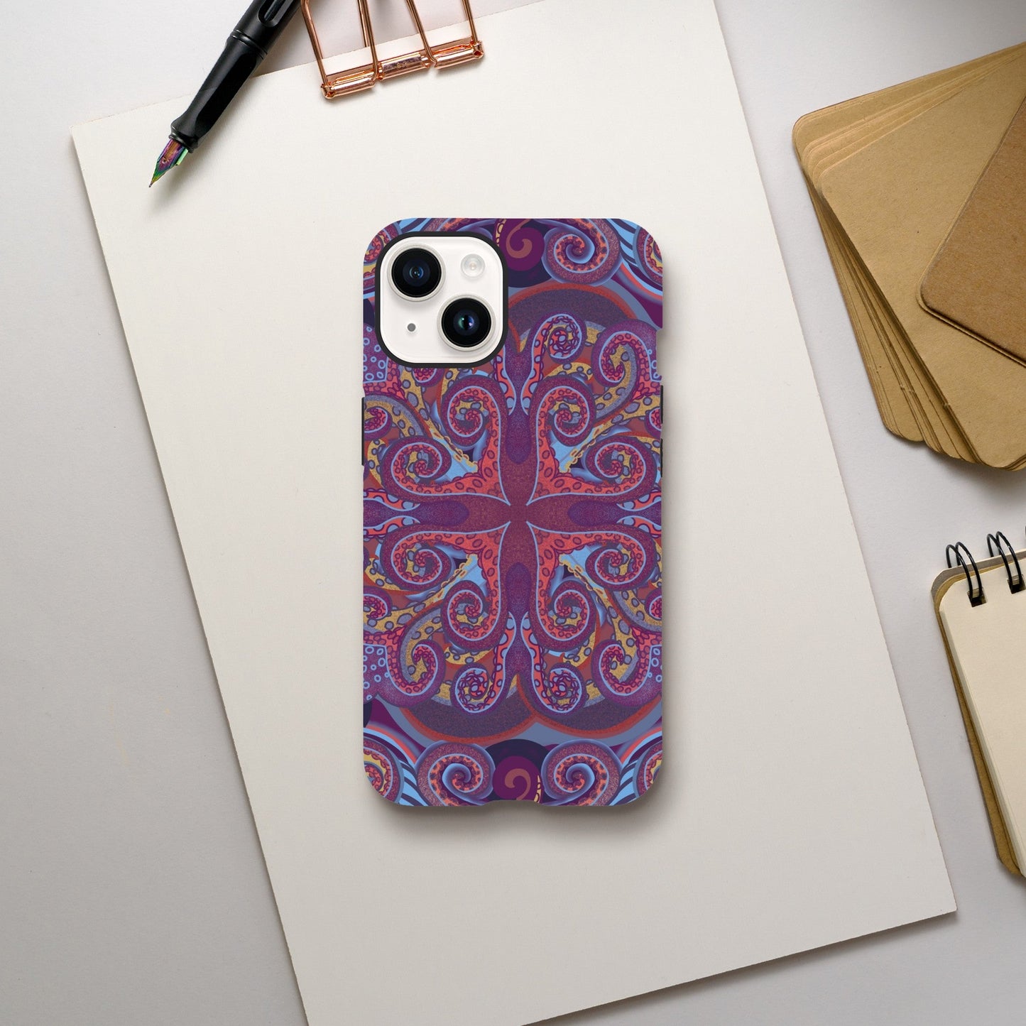 Purple Tentacles phone case - Art by immyt