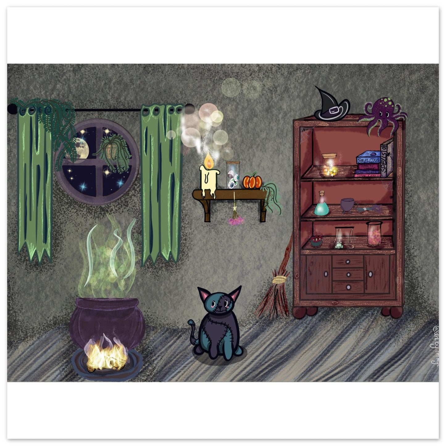 The witches room Premium Matte Paper Poster - Art by immyt