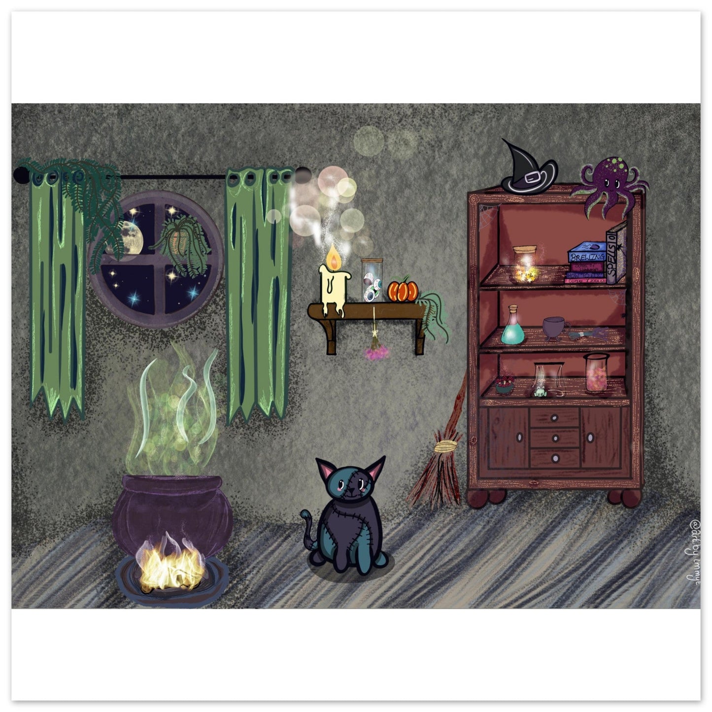 The witches room Premium Matte Paper Poster - Art by immyt