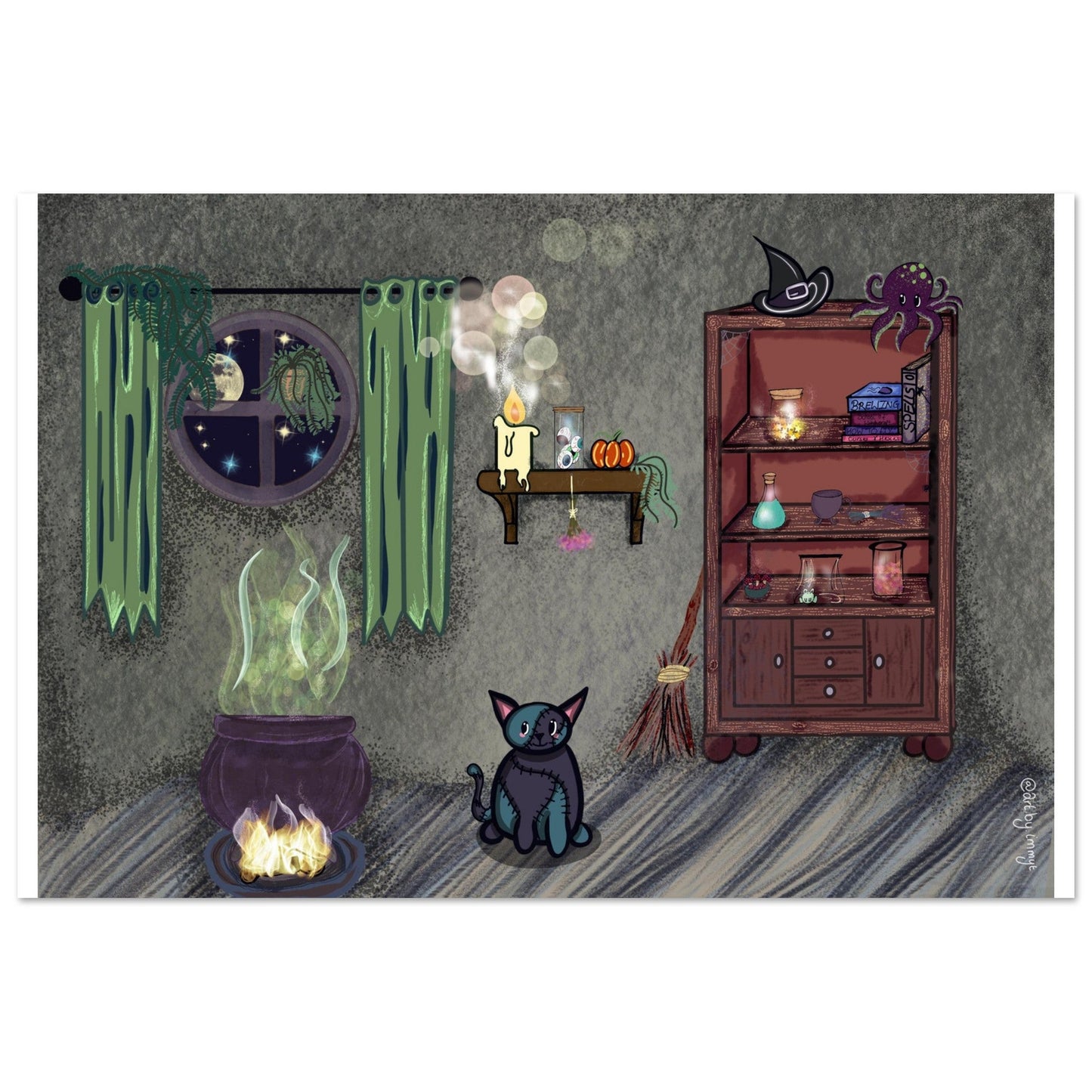 The witches room Premium Matte Paper Poster - Art by immyt
